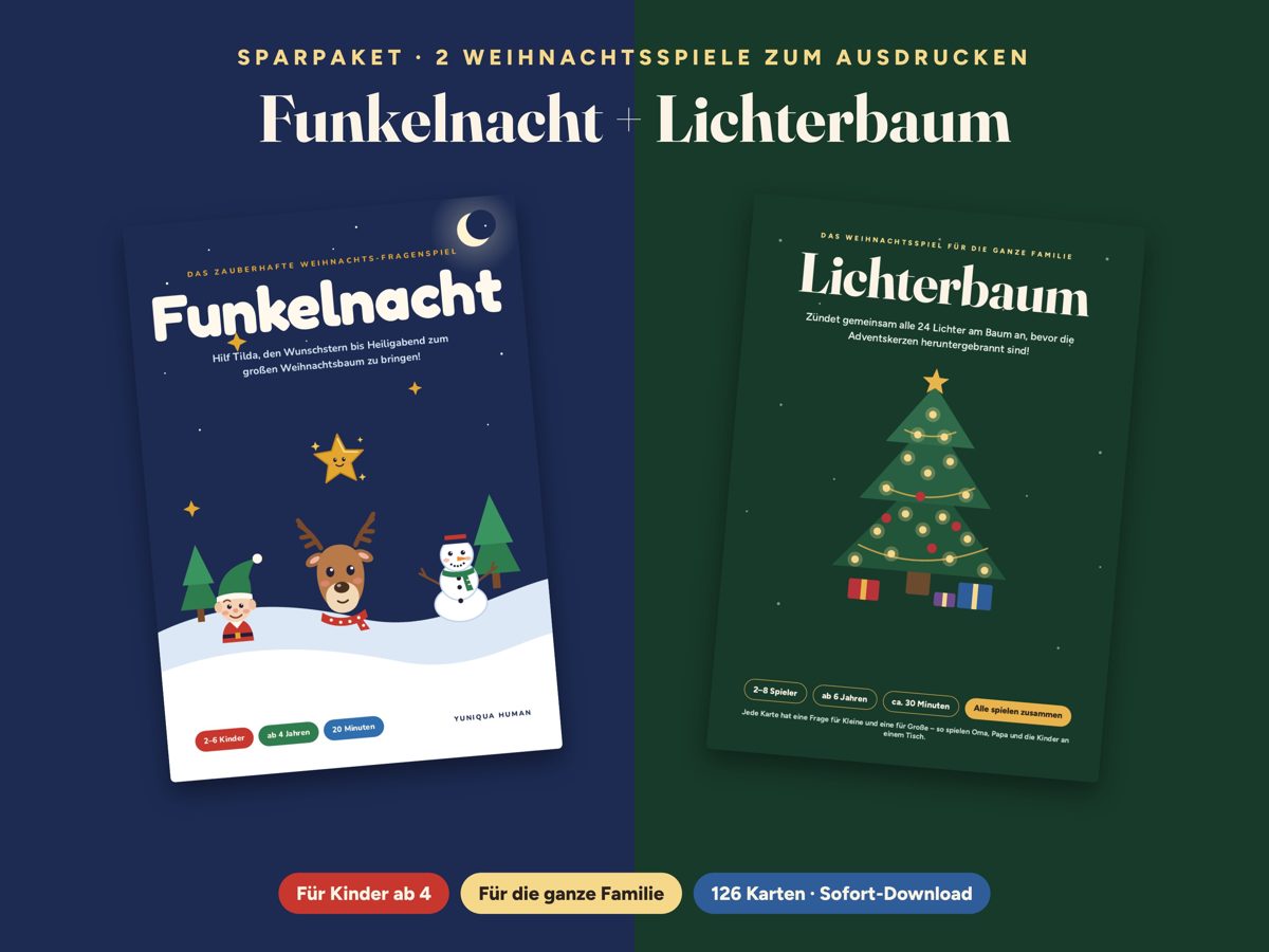 Weihnachtsspiele-Paket Funkelnacht und Lichterbaum